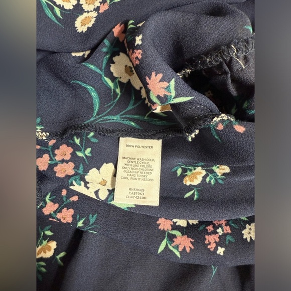 CHELSEA 28 Navy floral tie sleeve wrap maxi dress size S. - Picture 11 of 13